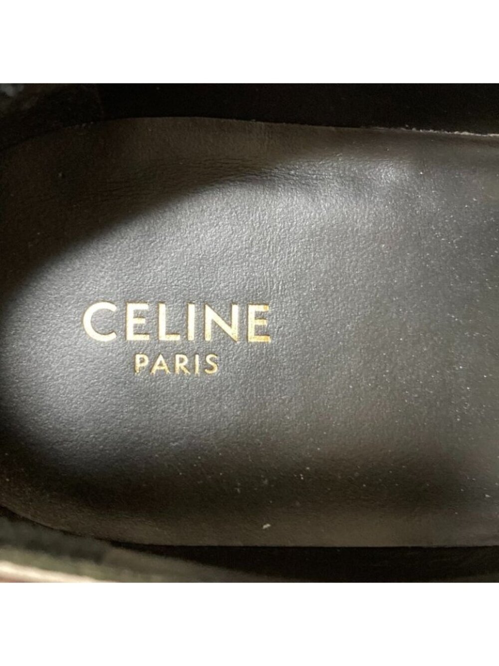 Celine Triomphe T Strap Loafer 37 Silver - Picture 8 of 12